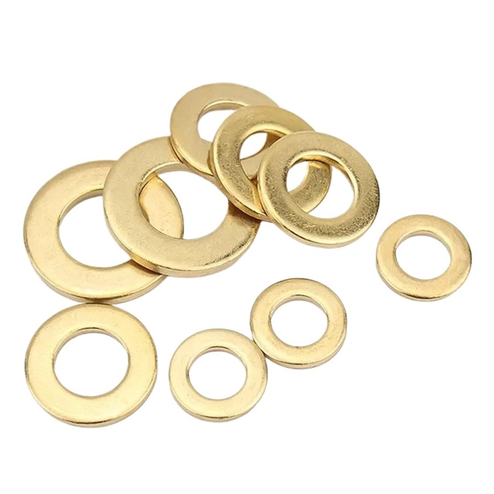 Wen ST M2.5 M3 M4 M5 M6 M8 M10~M24 Brass Flat Washer Big Wider Copper Plain Gasket Large Size Oversize Thickened Washers(M10x20x2-5pcs)