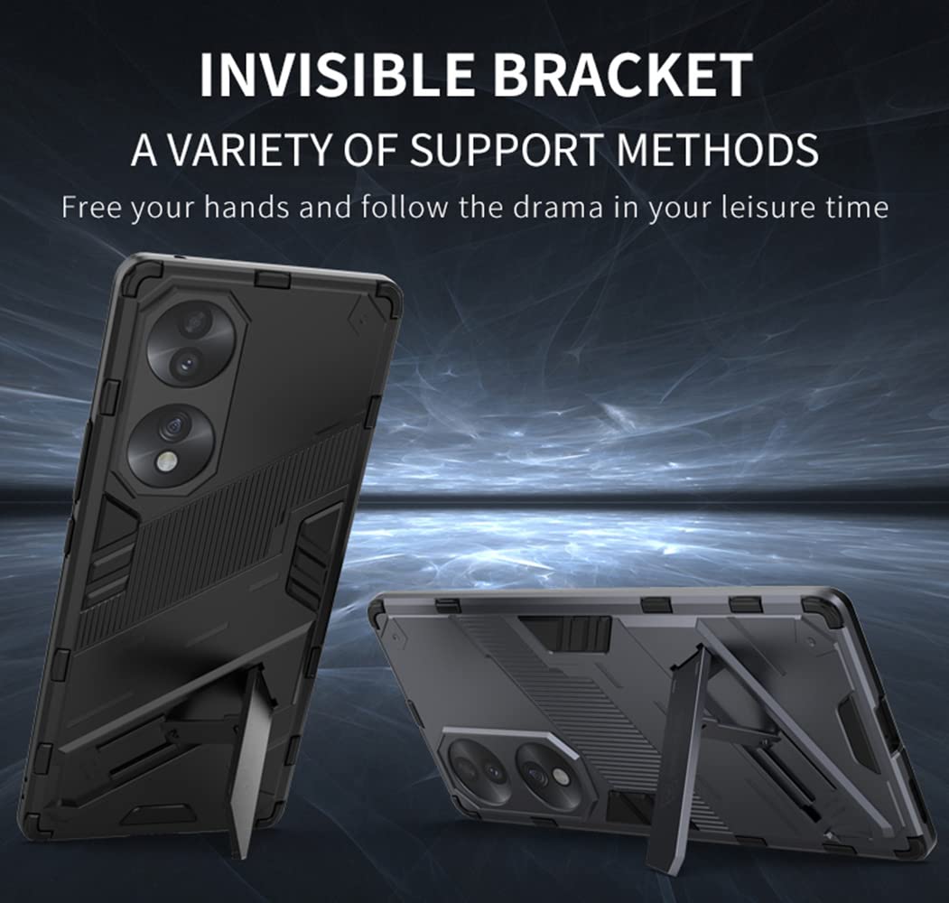 SEAHAI Cover Per Honor 70 Con Staffa Rotante 360° E Supporto Magnetico – Custodia Protettiva Antiurto Morbida (Blu)