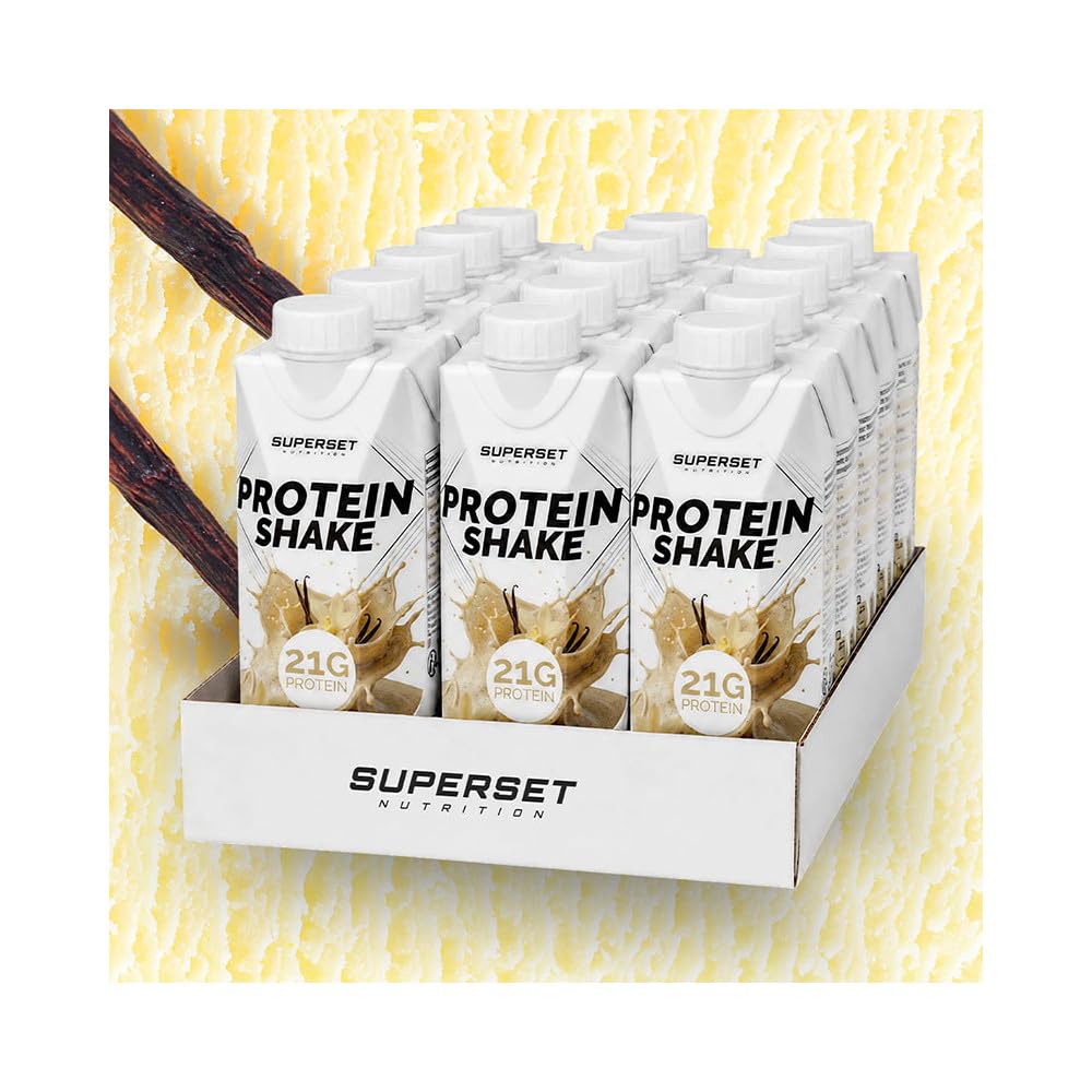 Superset Nutrition | Protein Shake (15x250ml) | Boissons protéinées | Ta réserve de shakes protéinés gourmands - Vanille