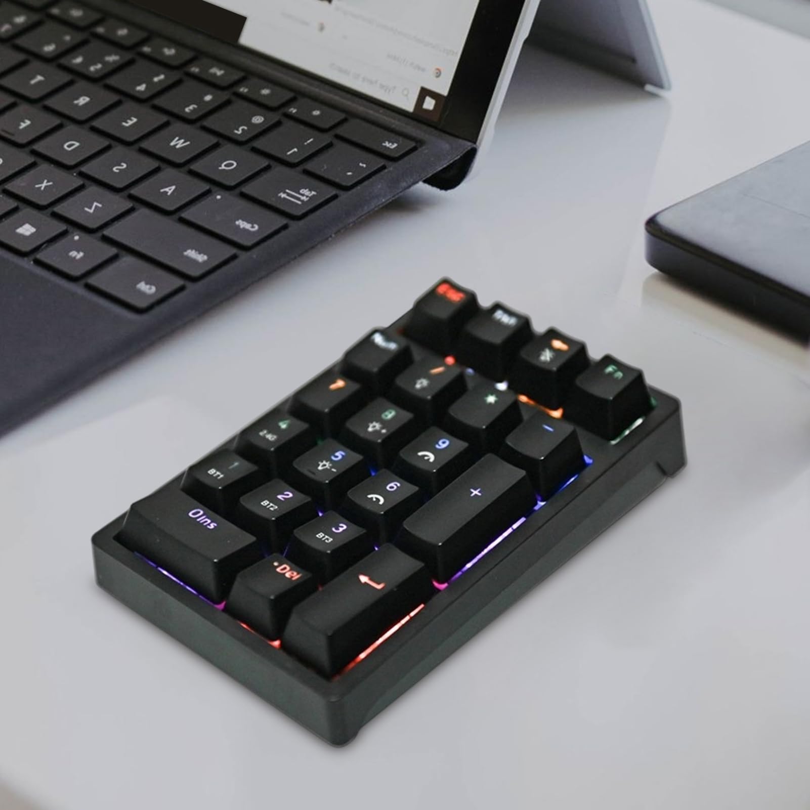 Tastierino Numerico Senza Fili Tastiera Meccanica USB e Compatta | Tastierino da 21 Tasti Portatile e Mini per Laptop Desktop Notebook Computer Laptop Giochi
