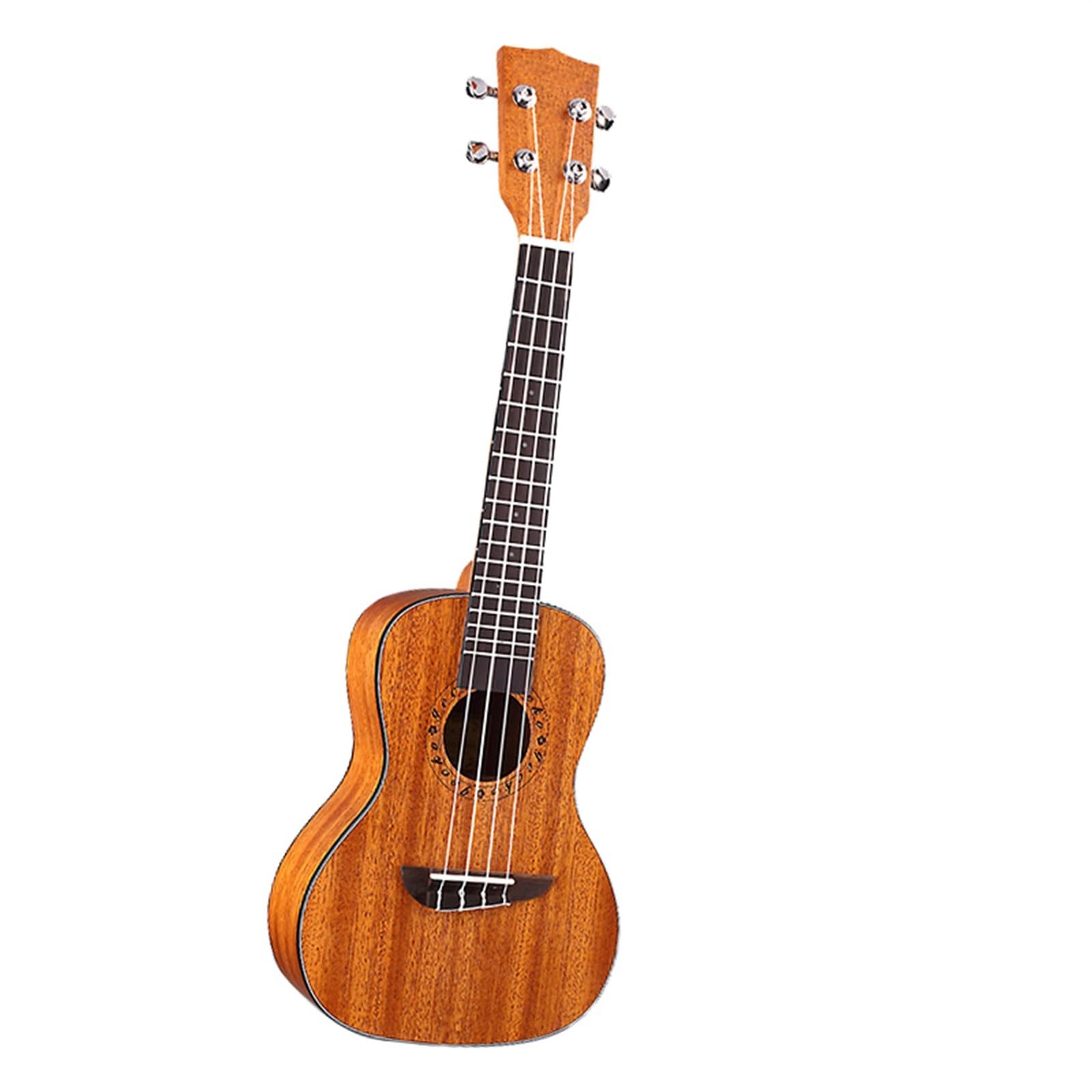 Ukelele Hawaiano Profesional De Caoba Profunda De 23"