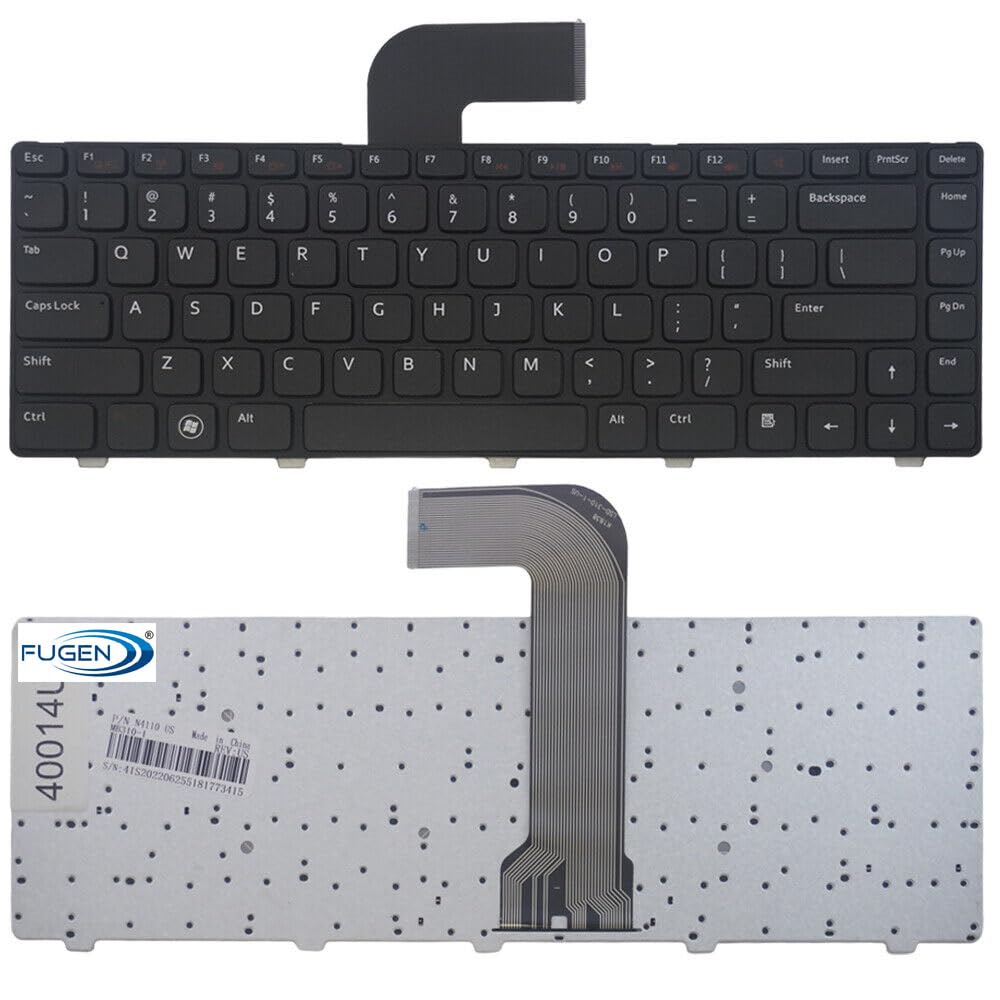 FUGEN Replacement Laptop Keyboard for Sale, Compatible for Delll Inspiron, N4110 M5040 M5050 N5040 N5050 (Black)