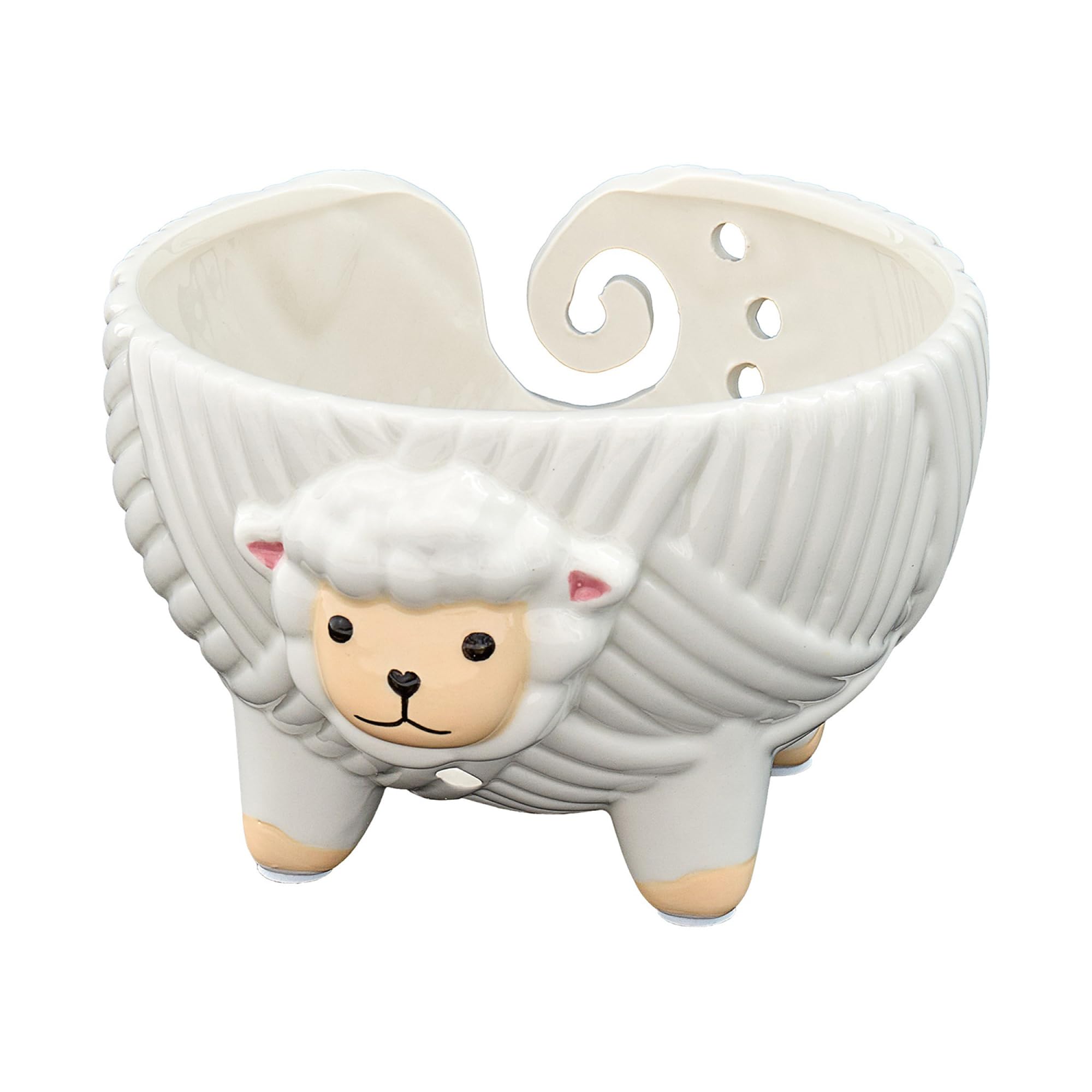 Adorable Sheep-Shaped Yarn Bowl for Knitting & Crocheting – Practical & Charming Craft Accessory, Keeps Yarn Tangle-Free, 18 x 11.8cm
