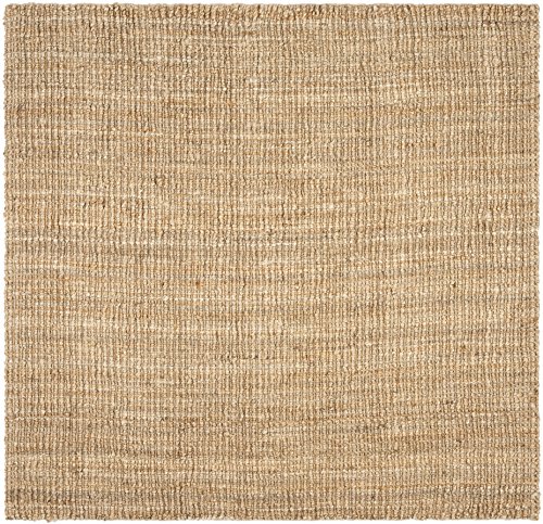 Tapete cuadrado de yute natural 4' x 4' miniatura 3