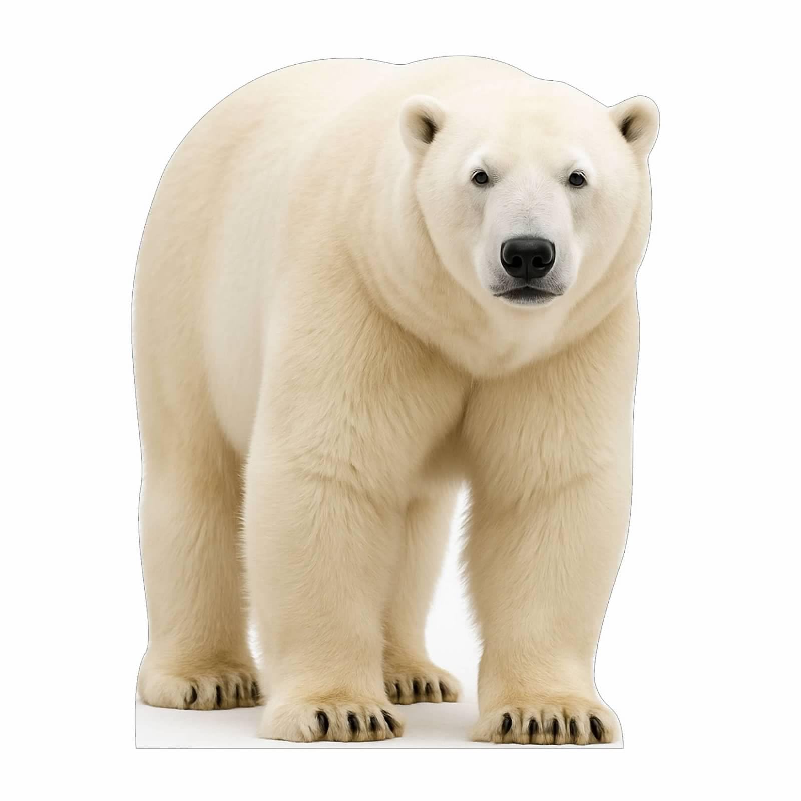 Polar Bear 2FT Life Size Cardboard Cutout – A Fun Animal Standup for Photo Booths, Birthday Parties, and Events
