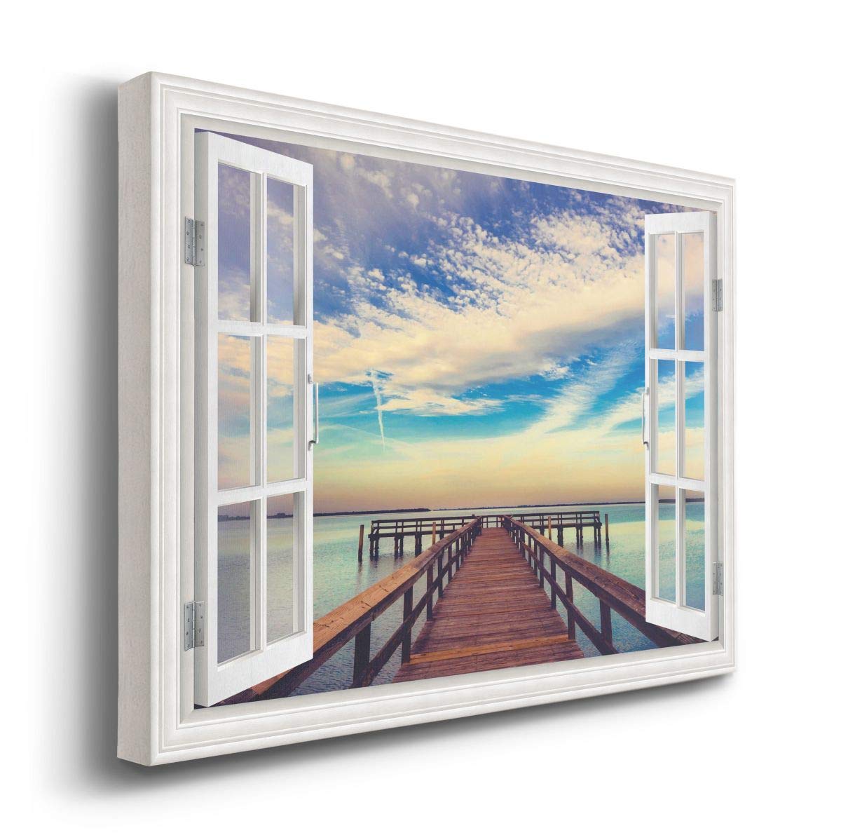 Amazon｜Renditions Gallery ホームデコ キャンバス 風景の窓 海の眺め