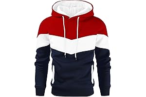 Gesean Men’s Novelty Fashion Hoodies: Vibrant Block Colors, Ultimate Comfort