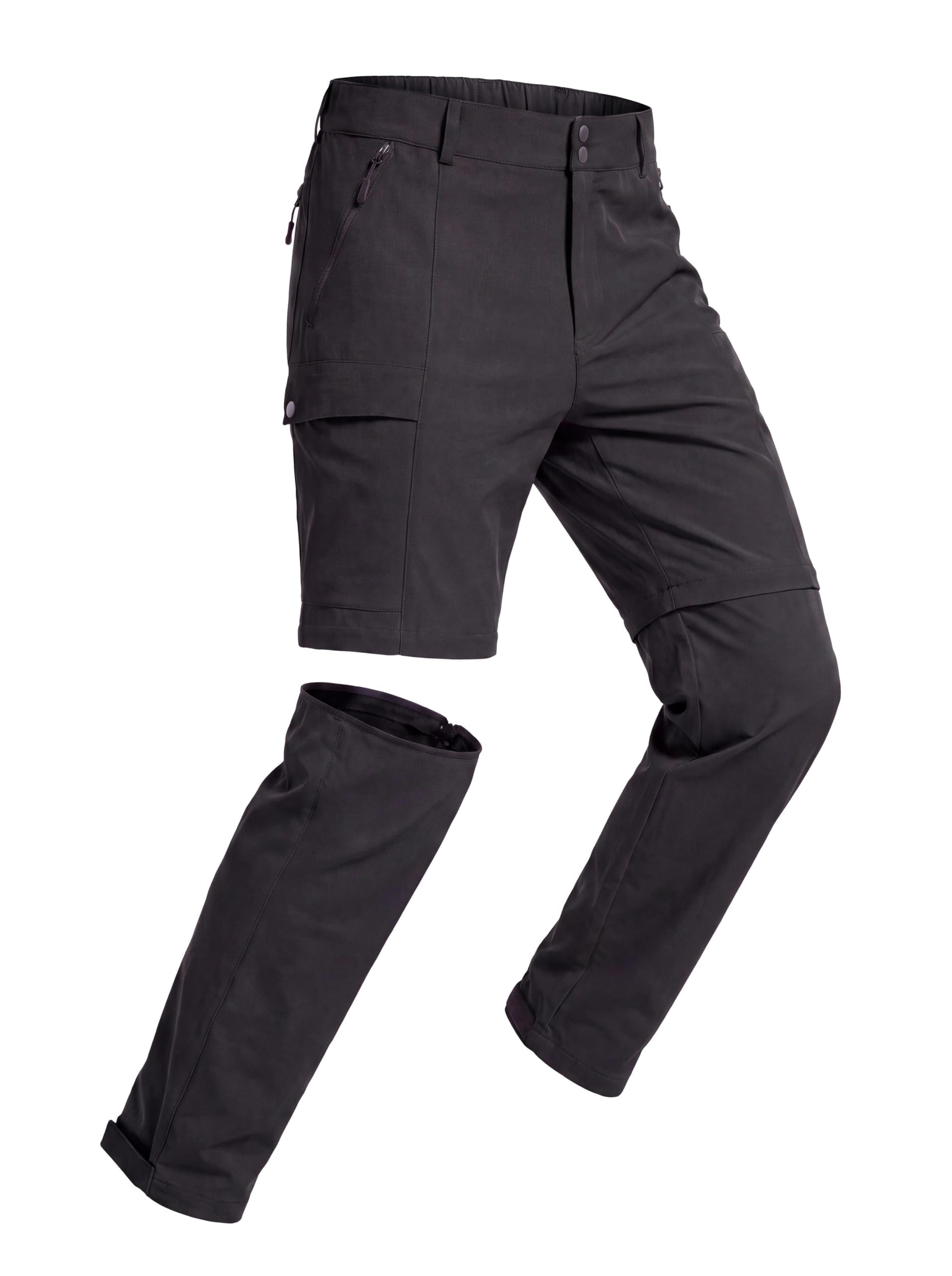 Pantalones de Senderismo para Hombre Zip Off Transpirables de Secado Rápido Ligeros y Elásticos con Bolsillos