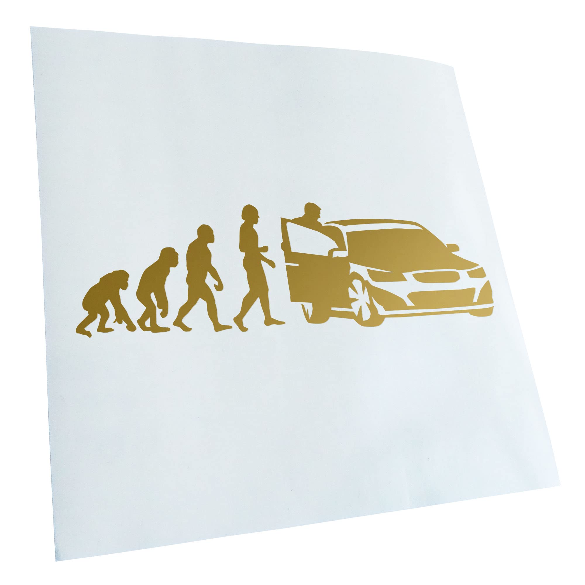 Kiwistar - Car Sticker - Gold - 40 x 12 cm Evolution Motorist - Rear Window Car Sticker Weatherproof for Car Truck Moped Truck - Sticker Exterior Self-Adhesive Tuning Accessories for Window Vehicle
