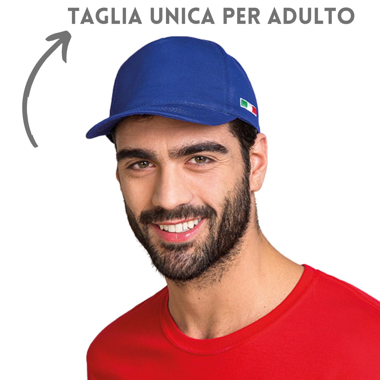 Stock da 10 Cappellini Personalizzati con Logo Gadget Personalizzabili Promozionali con Stampa per Eventi, Gite, Fiere, Aziendali Berretti Pubblicitari da Uomo e Donna Stampati con Visiera PM102
