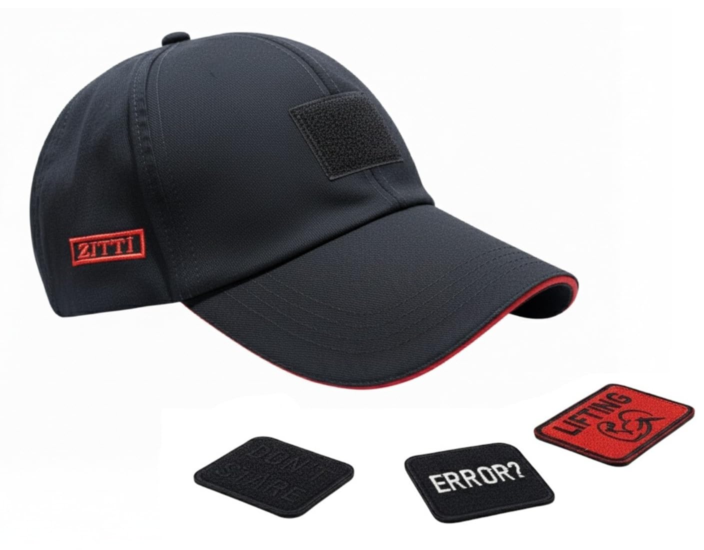 Unisex Black Cap with 3 Interchangeable Velcro Patches for Men & Women | Adjustable One Size Fits All Baseball Cap-image-24