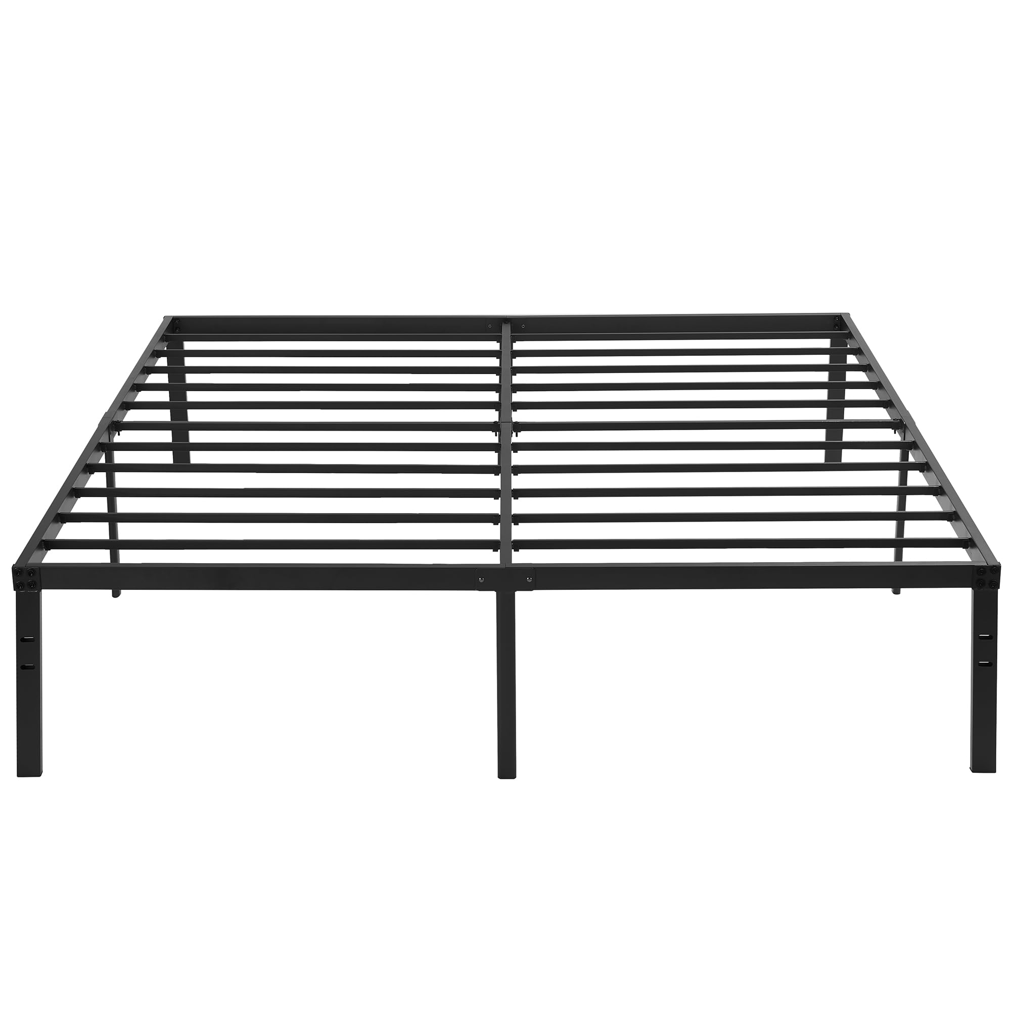 VECELO 18 King Size Metal Platform Tall Bed Frame Heavy Duty Steel Slat Easy Assembly Mattress Foundation No