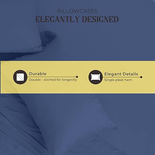 Miniatura 50 de Mayfair Linen Sábanas 100% de algodón egipcio tamaño Queen – Juego de sábanas de 1000 hilos de algodón egipcio tamaño Queen, 6 piezas, color rubor