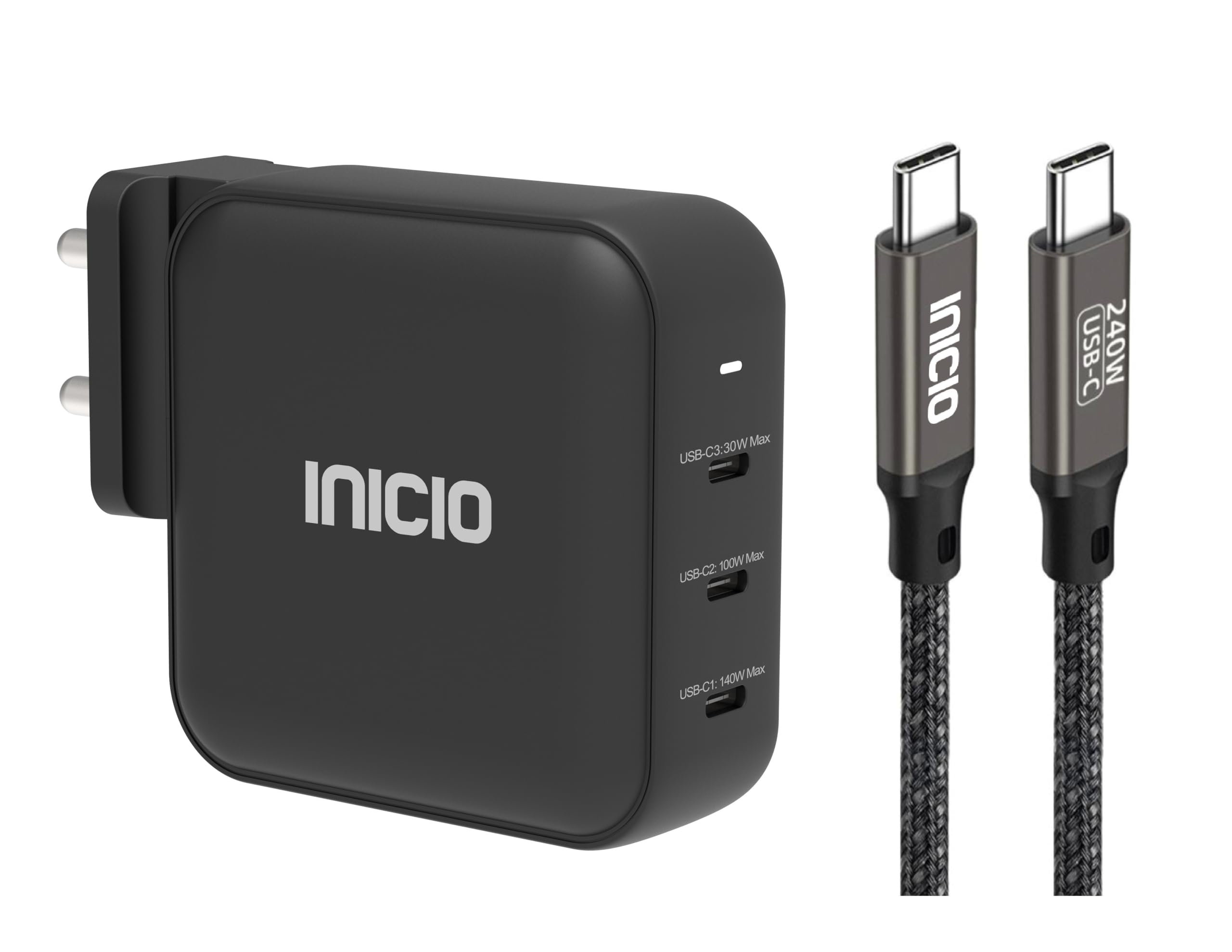 INICIO 140W USB C GaN 3 Port Charger + 240W Type C PD 3.1 Cable for MacBook Pro 16” 14” Air 13.6” M3 M2, iPad Pro M4, Dell XPS 13/15, HP Spectre Envy, iPhone 15 14 13, Galaxy S24 S23 Ultra (B09VZBG4DX) Amazon Price History, Amazon Price Tracker