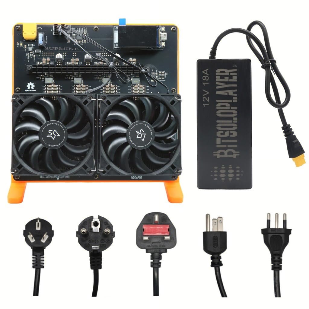 En Stock, Nuevo Minero Bitcoin Rev3.1 12TH/s, 200W, 16J/TH Eficiente, Chip BM1370, Máquina Cripto, 50dB Bajo Ruido, para Uso Doméstico y Minería de Código Abierto, Naranja