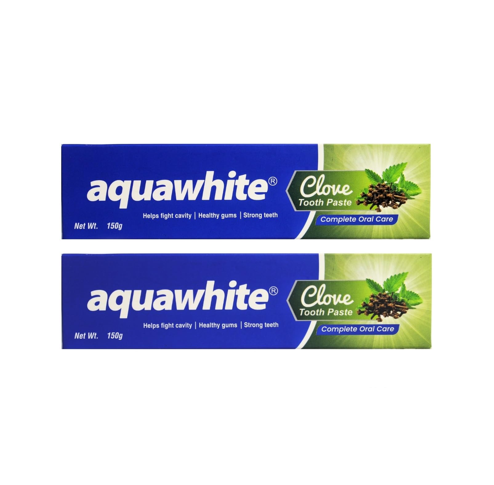 Aquawhite Clove complete oral care toothpaste 150g, Pack of 2