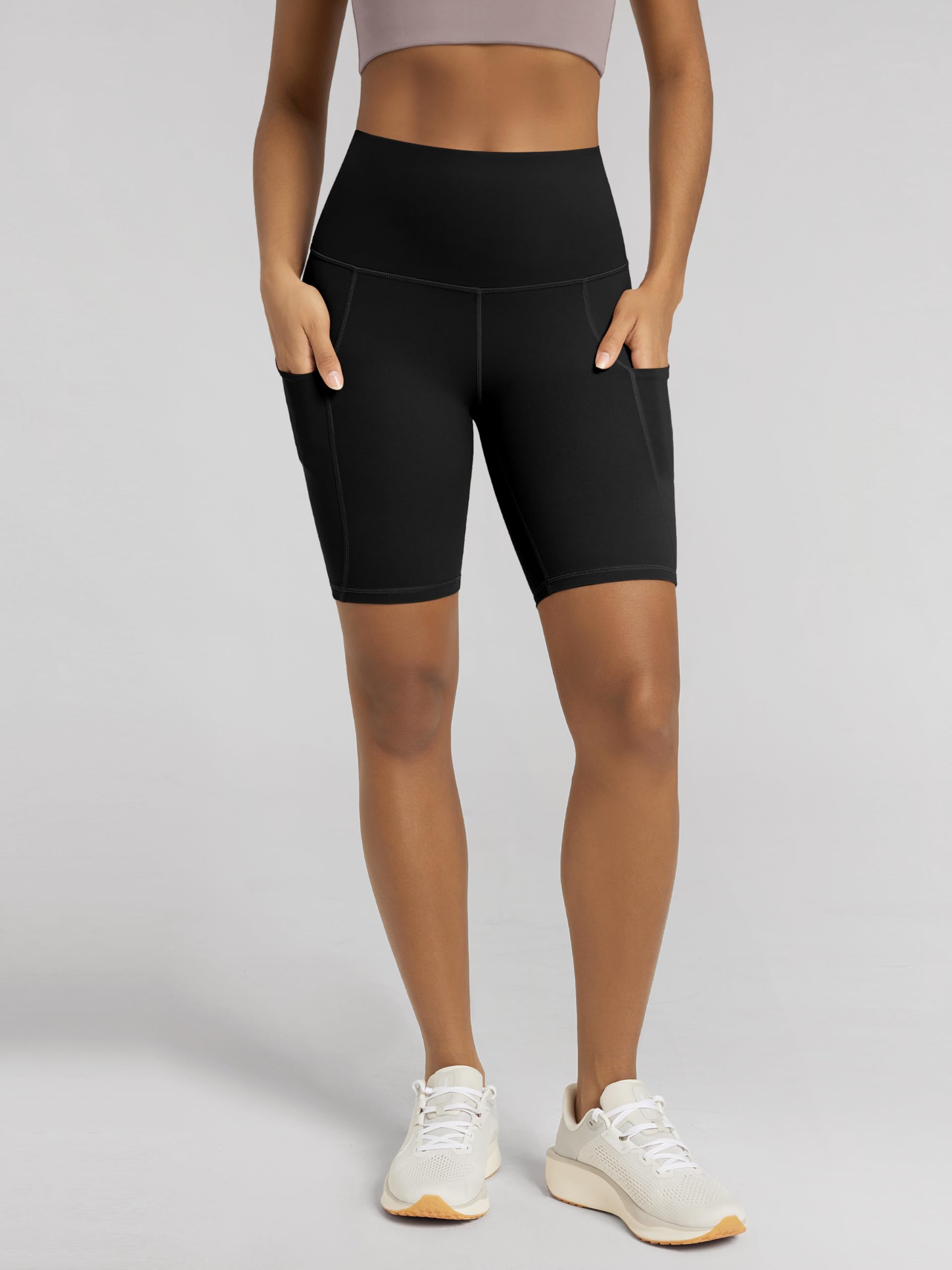 ODODOS Women's Tummy Control Biker Shorts 2.0 with Pockets High Waist Athletic Workout Yoga Shorts-3.5''/ 5"/ 8" / 10" Inseam - 3