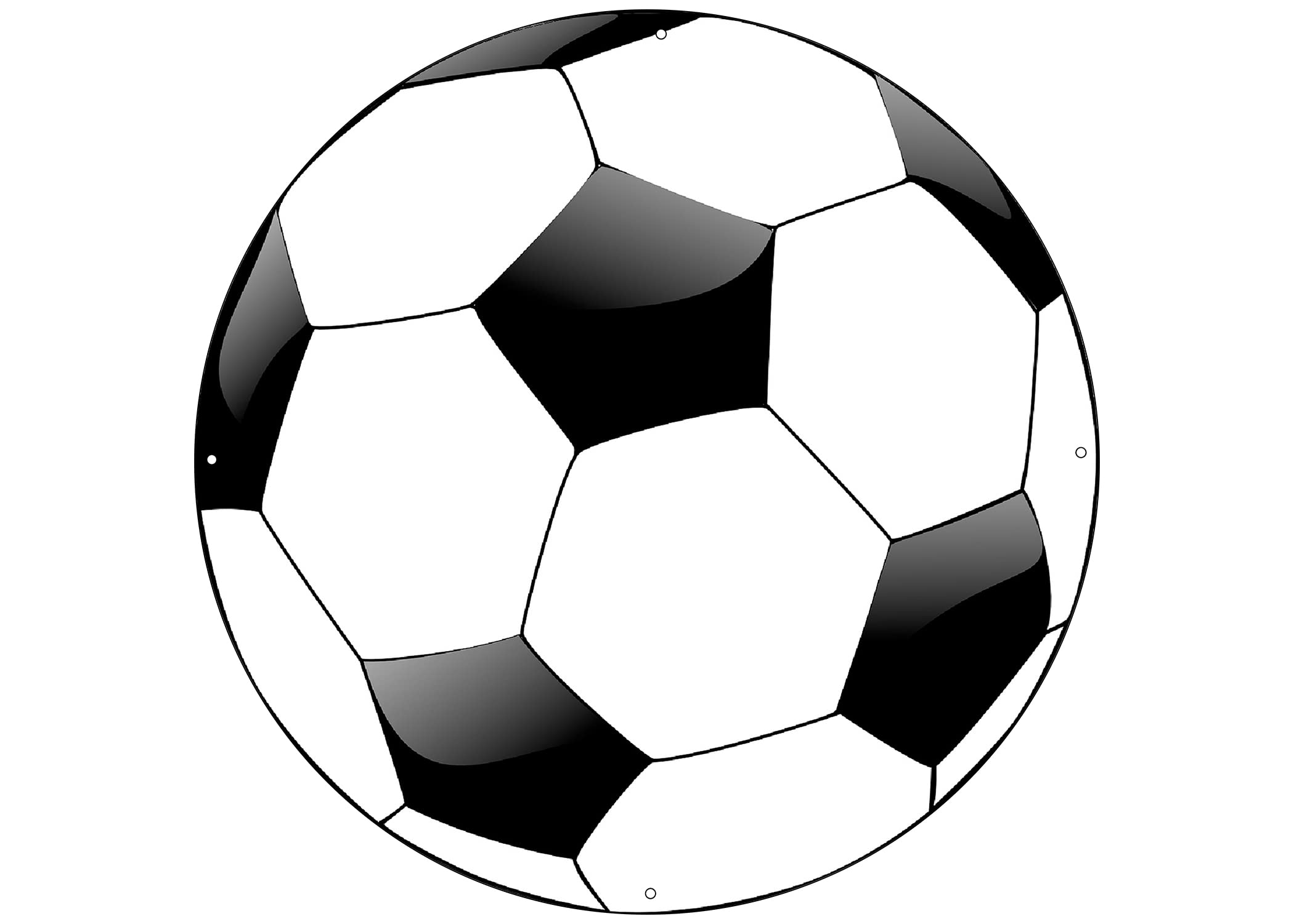 Rogue River Tactical Large Soccer Ball Metal Tin Sign Wall Décor Man Cave 15 Inch Gift For Son Boys Room