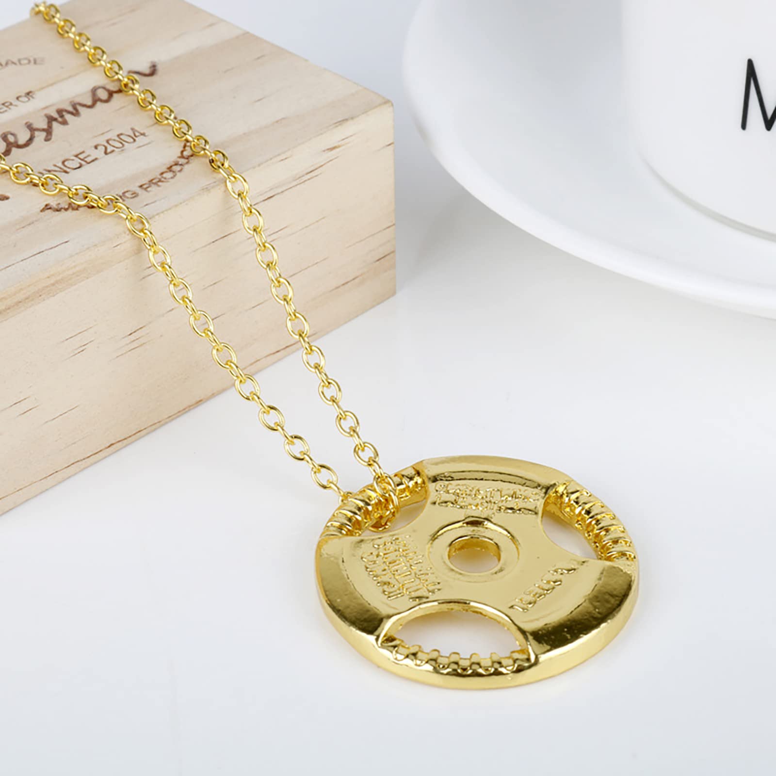 Collana Con Ciondolo Manubrio E Bilanciere – Gioiello Unisex Per Appassionati Di Palestra E Fitness, Regalo Sportivo
