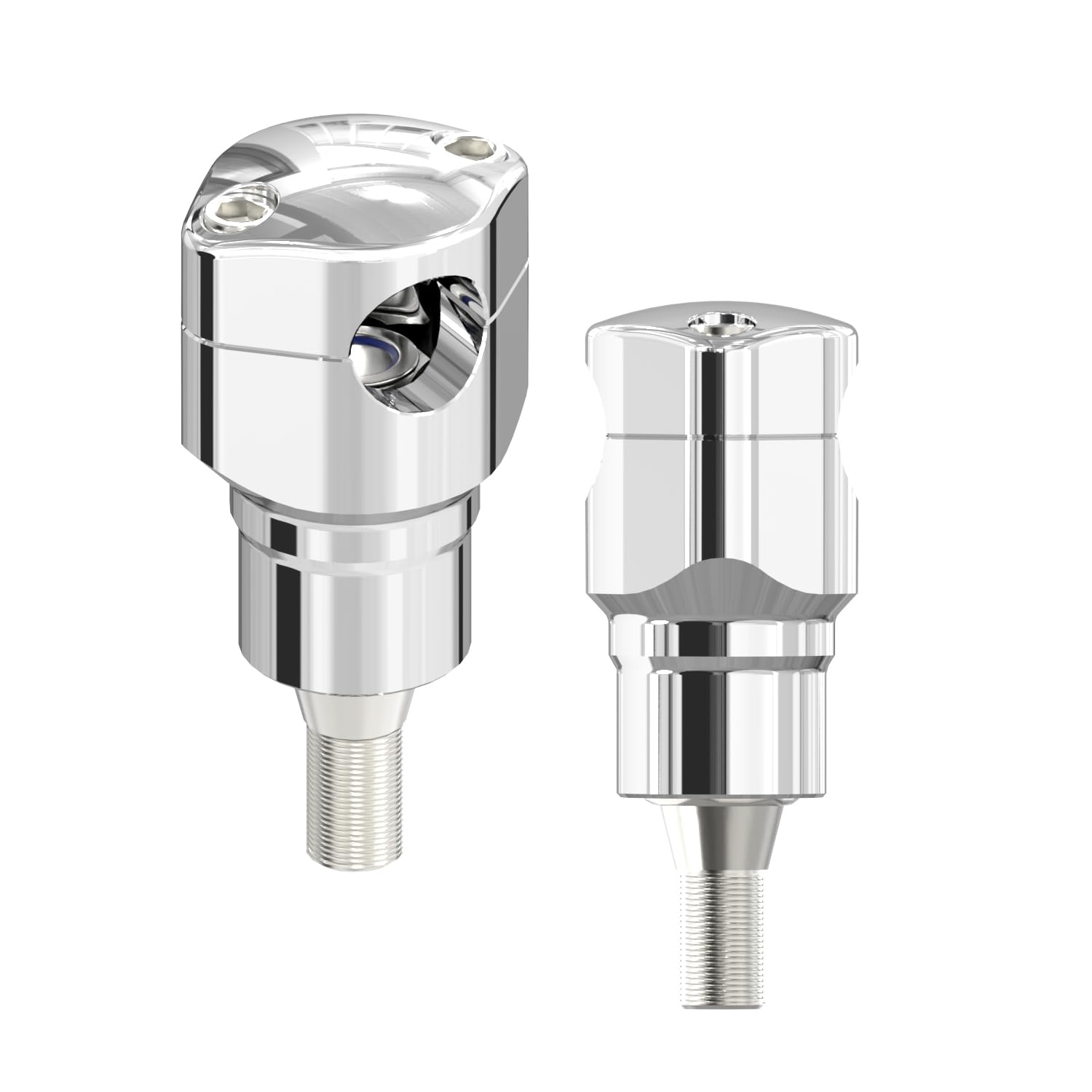 PJMTCUSTOM Chrome 2 1/2 Inch Aluminum Handlebar Risers Kit Fits for 96-Later Harley Davidson Softail Springer, Heritage Springer, Cross Bones, Bad Boy (Chrome)