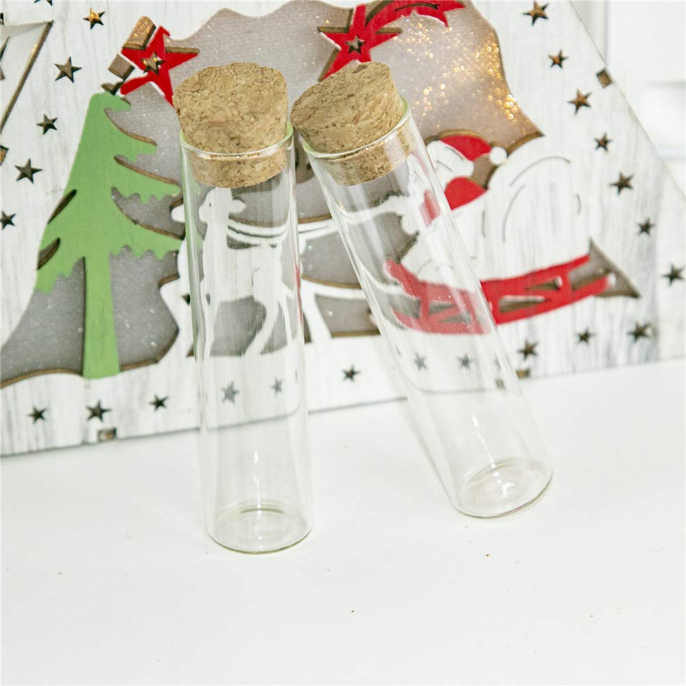 Amazon.co.jp: None 6个 透明なガラスの試験管瓶、コルクの栓を持って