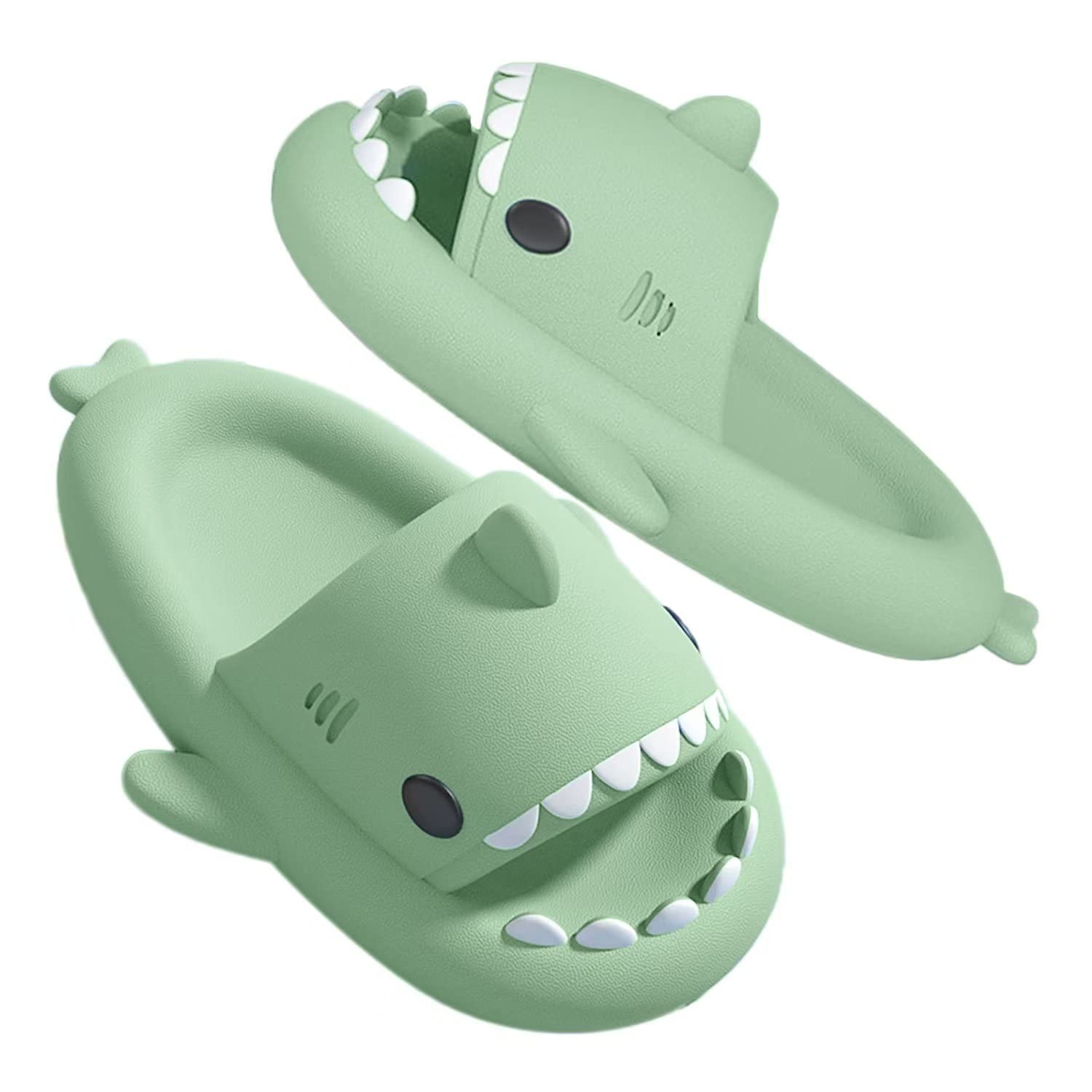 GULAKY Cloud Shark Slides Pillow Slippers Damen /Herren Hausschuhe Unisex Badeschuhe für Sommer,Matcha-Grün,42.43