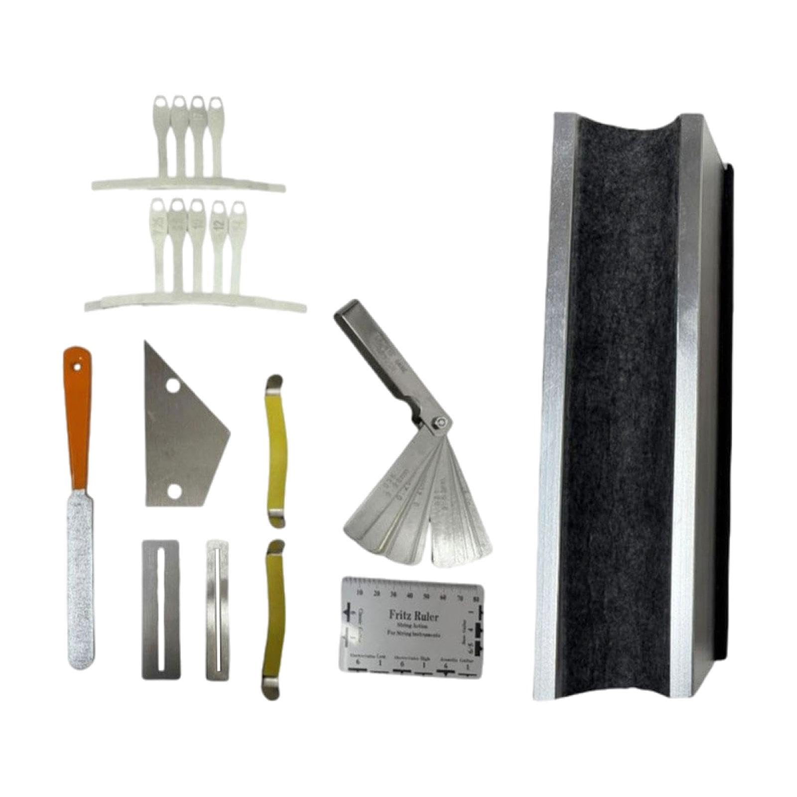 Kit de Réparation de Guitare électrique, Ensemble D'outils de Réparation, Acier Inoxydable, Aluminium, Outils de Mesure Professionnels, Support de, 20 Cm X 7 Cm X 6.8