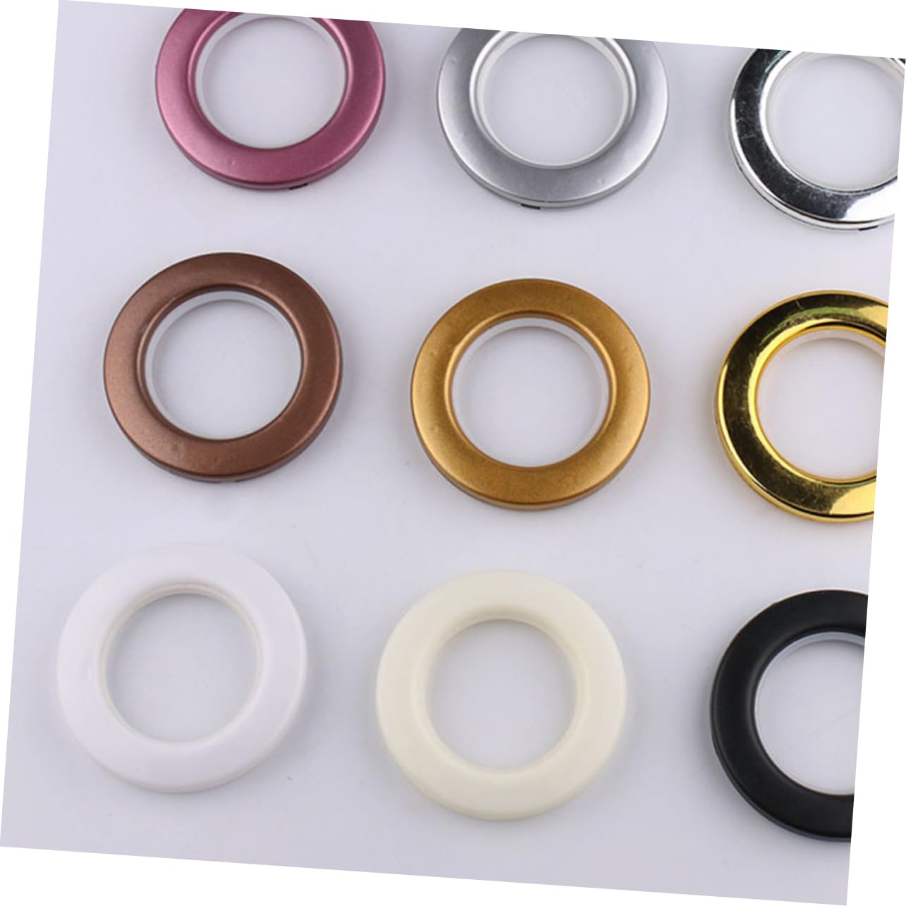 Lot de 80 Œillets De Rideaux pour Tringle À Rideau Accessoires en Plastique pour Chambre À Coucher