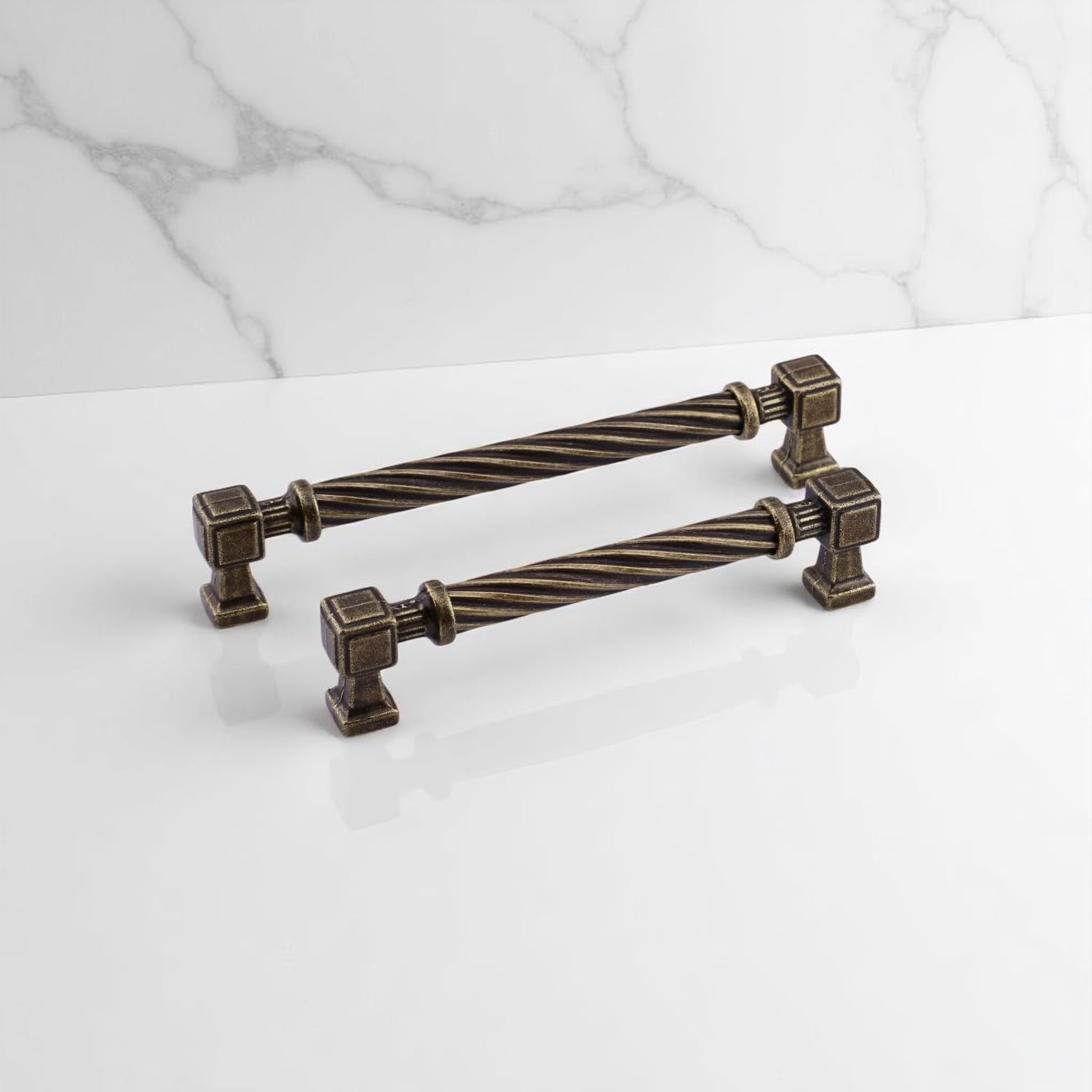 Burma Antik Sarı Eskitme Metal Kulp 160 mm Mobilya Çekmece Mutfak Dolabı Dolap Modern Kapak Kulpları