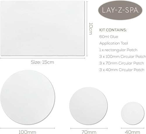 Miniatura 2 de MITO Lay-Z-Spa - Kit de reparación de vinilo para jacuzzis, spas inflables y piscinas sobre el suelo (parches de reparación, pegamento y herramienta