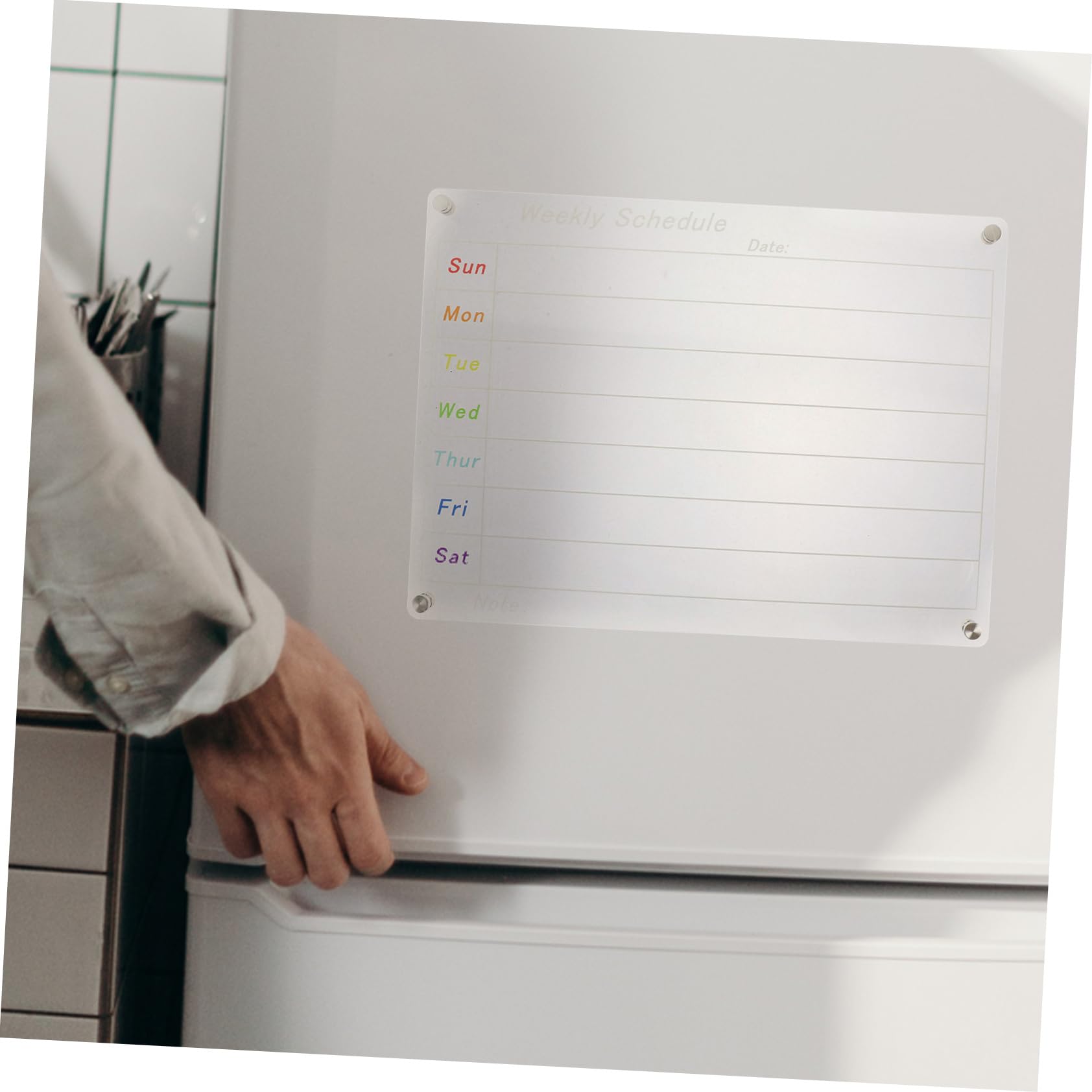 Transparenter Wochenplaner aus Acrylglas Abwischbare Planungstafel Magnettafel für Wand oder Kühlschrank Wiederverwendbares Terminplanungs-whiteboard