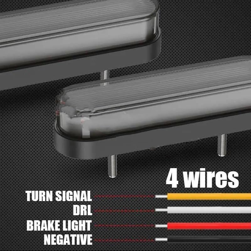FRENO TRASERA LED Luz de freno trasera para furgoneta camión 24 V 12 34 LED luces circulación diurna universal para motocicleta coche y remolque