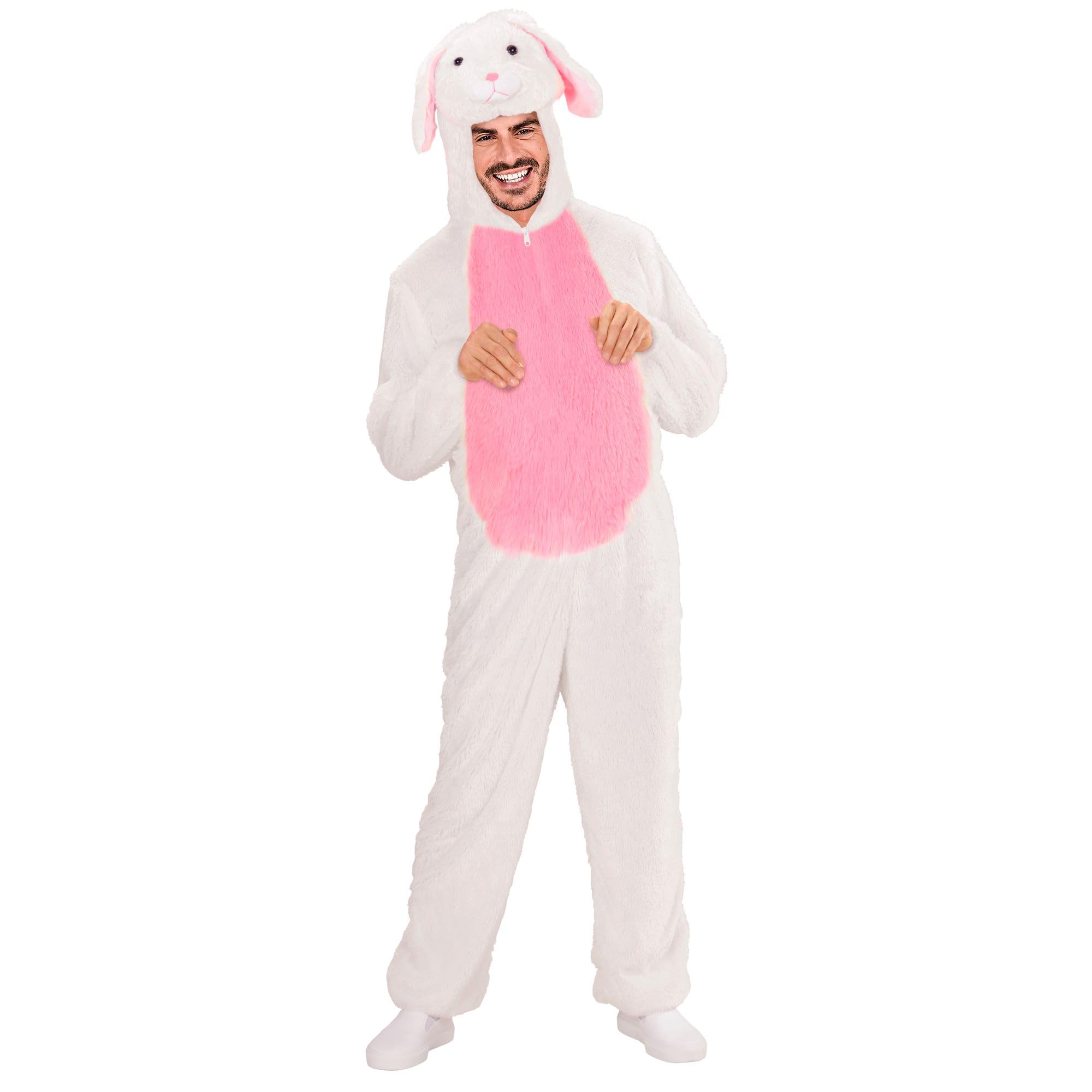 W WIDMANN MILANO Party Fashion - Costume lapin, combinaison avec masque à capuche, costume animal, lapin