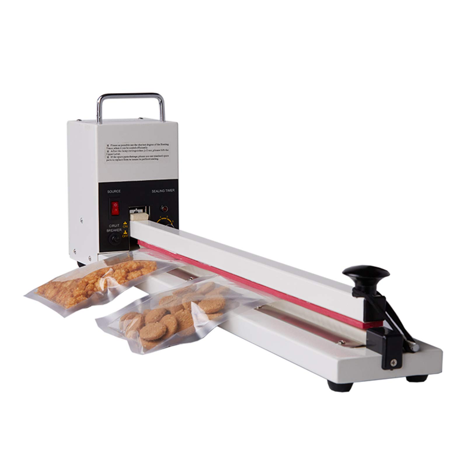 Hanchen Selladora Térmica de Impulso con Cortador 750mm Sellador de Bolsas de Plástico Comercial 1000W para Bolsas de Papel de Aluminio/de Papel Kraft/de Polietileno