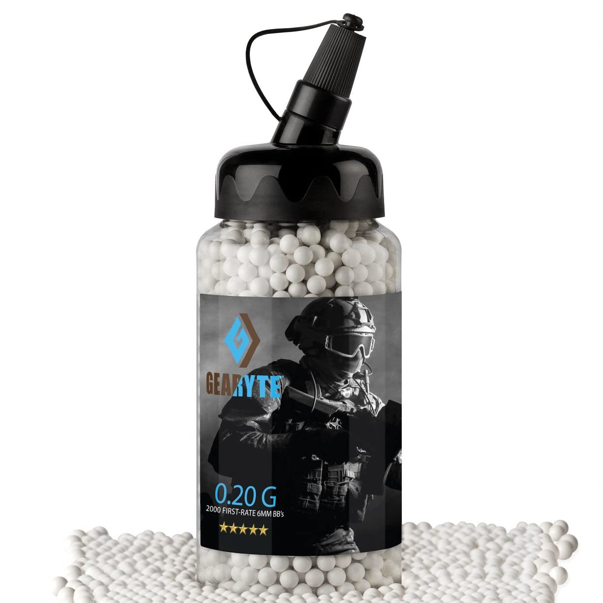 Buy Gearyte 6mm .2 Gram BBS for Airsoft s Biodegradable Ammo 2000 Count