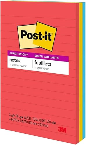 Miniatura 7 de 3M Post-it 6603SSAN Pads, colores Marrakech, forrados, 4 x 6, 90 hojas, paquete de 3