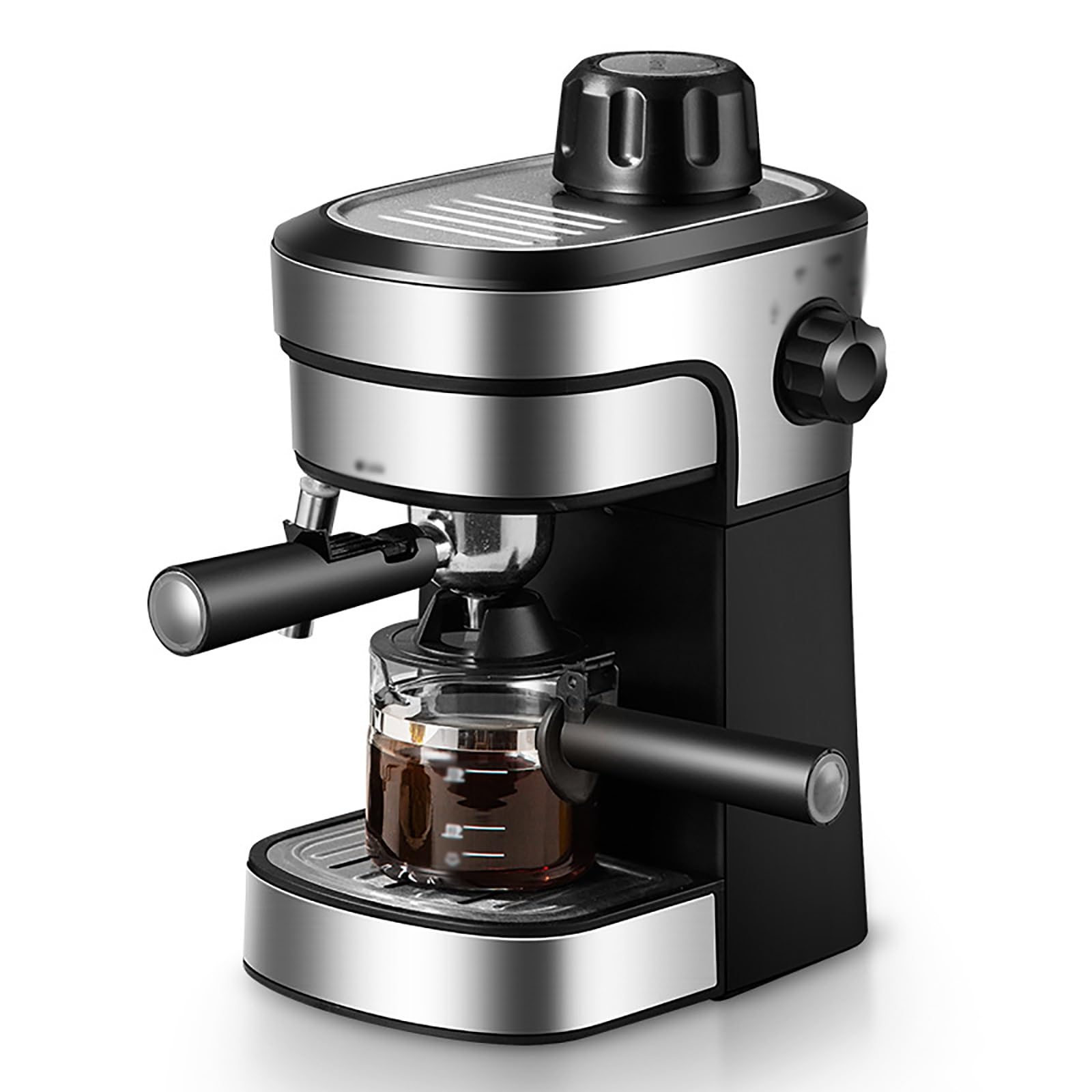 SHHUAOIL Cappuccino Machines For Home, Espresso Machine, Retro Coffee Maker, With Milk Frothing Function, 5-bar Pressure Pump, With Warming Area On The Top, Suitable For Making Lattes, Mochas Etc