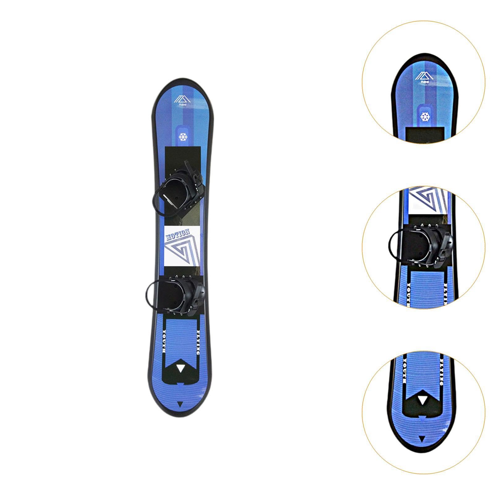 Fenteer Niños Snowboard Ski Board Snow en Trineo con Carpetas para Accesorios Deportivos de Invierno, Azul
