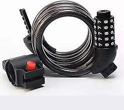 قفل دراجة مكون من 5 أرقام بكلمة مرور خفيف الوزن مع دعامة تثبيت مجانية