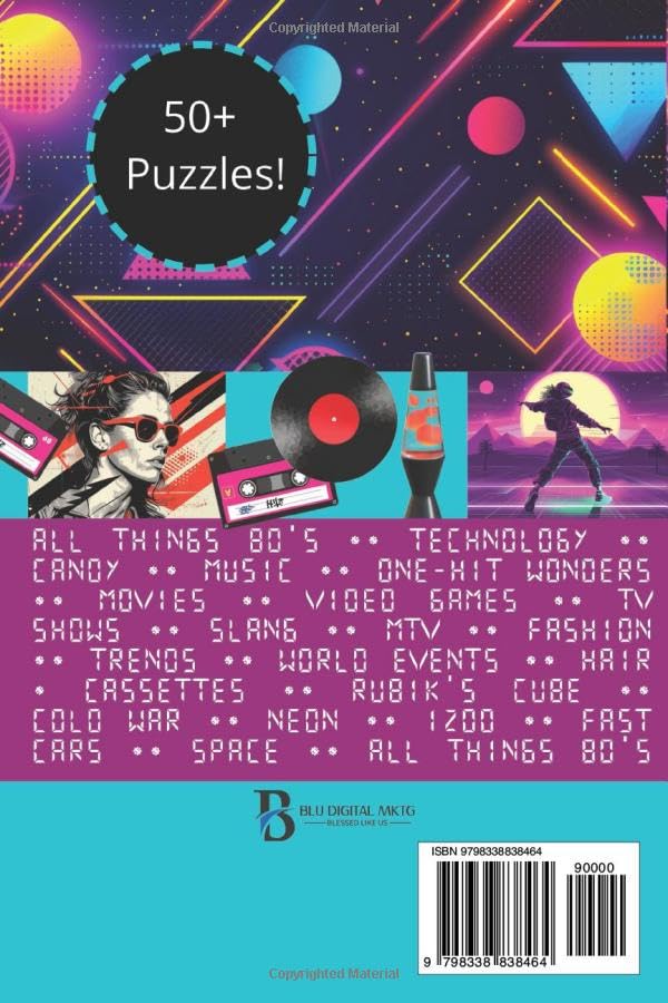 80's Retro Crosswords & Wordsearch: Flashback Activity Book Updated for 2024-2025 (Flashback! Retro Puzzles)