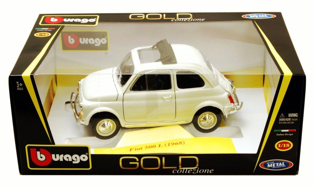 Amazon | 1/18 フィアット500 L（1968）ホワイト - 12035ダイキャスト