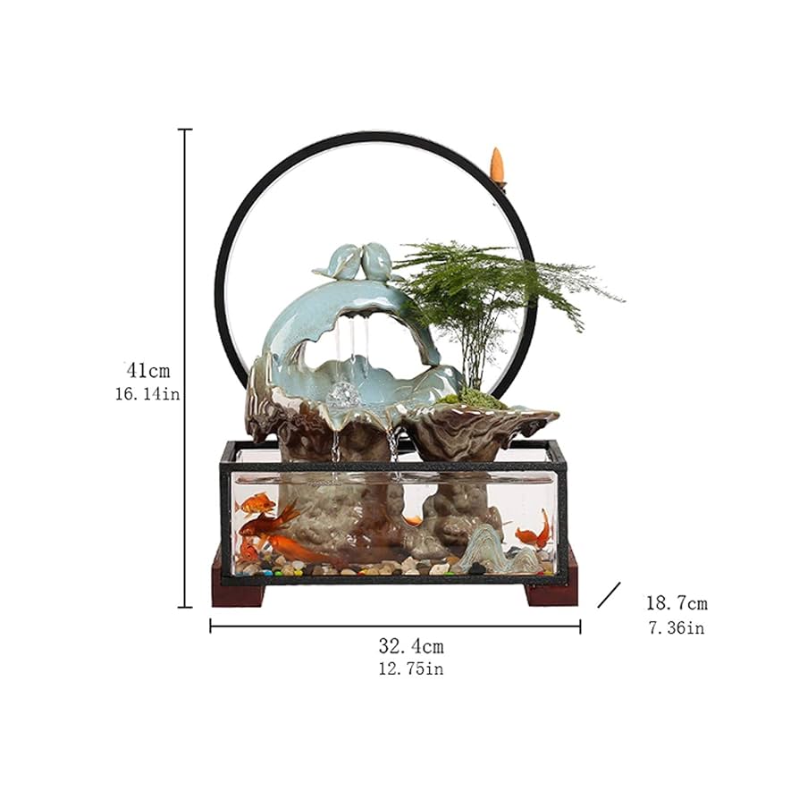 Amazon.co.jp: 卓上噴水 流水噴水 水の循環 流水 オブジェ 移乗