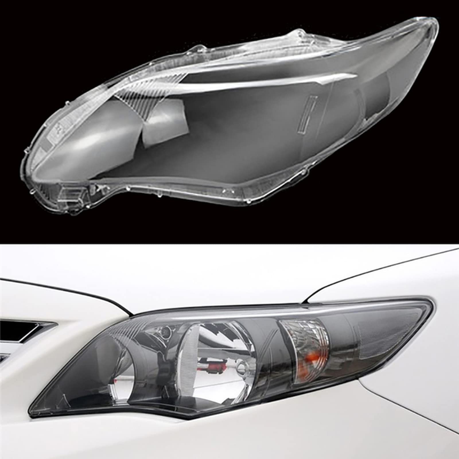 Replacement For Toyota 2011 2012 2013 Corolla Headlight Assembly Base/CE/LE Canada Built Chrome Right/Passenger Side Halogen With Bulb DOT/SAE Compliant TO2503203 81110-02B50 - Foto 8