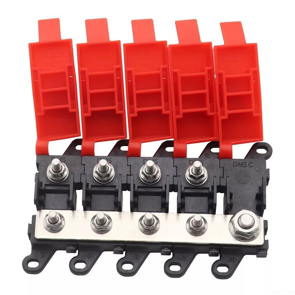 3 voies, 4 voies, 5 voies, 6 voies pour porte-bloc de fusibles midi, boîte à fusibles haute intensité 200 A avec pinces à dégagement rapide pour système électrique de voiture, camion