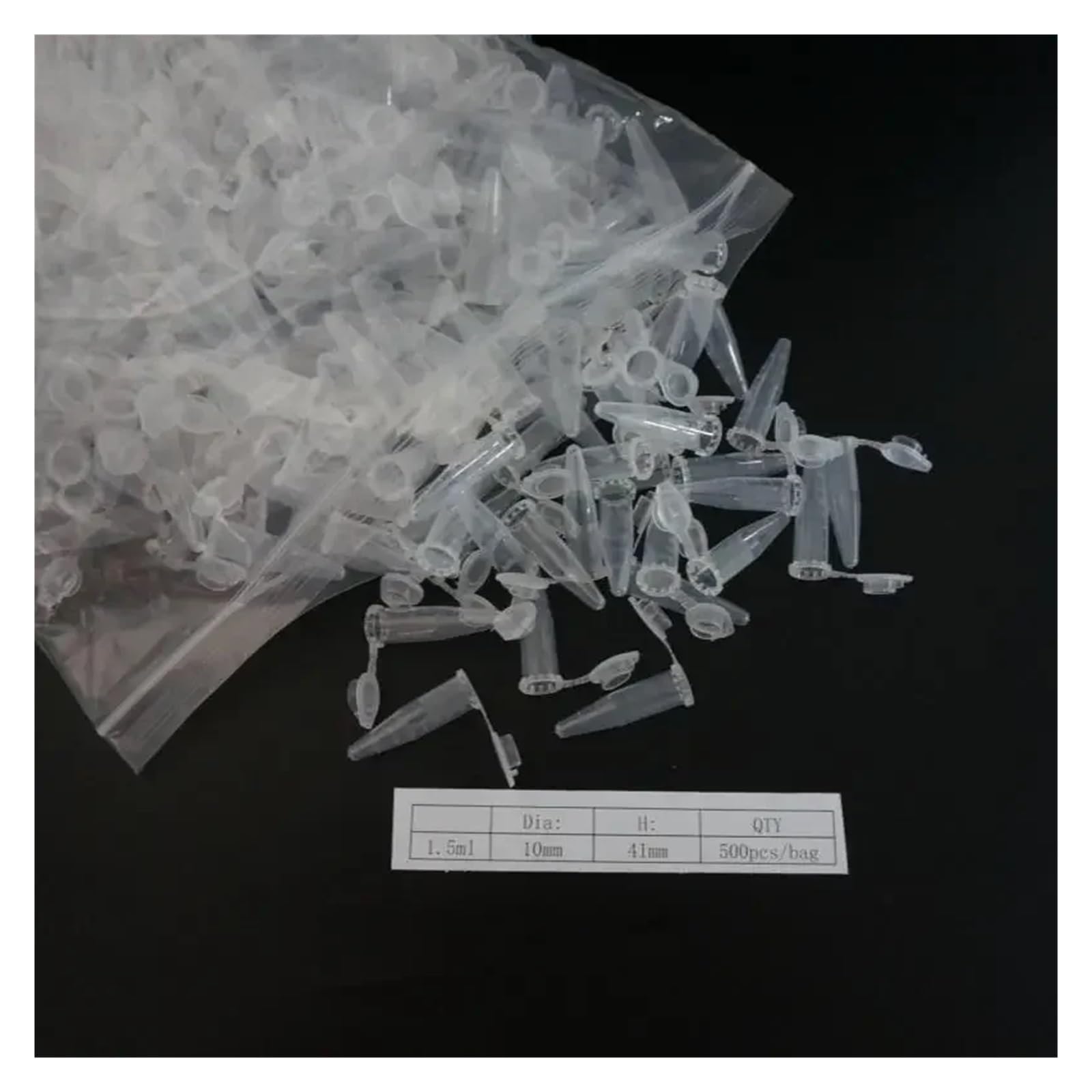 0,1–15ml PCR-Labor, transparente Mikro-Zentrifugenröhrchen aus Kunststoff mit Behälter mit Schnappdeckel(15ml 100pcs)