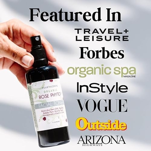 Miniatura 4 de Peak Scents Spray de tóner facial de agua de rosas Phyto³ orgánico – Agua de rosas pura para la cara, con Acaí y extractos de hierbas, ecológico y