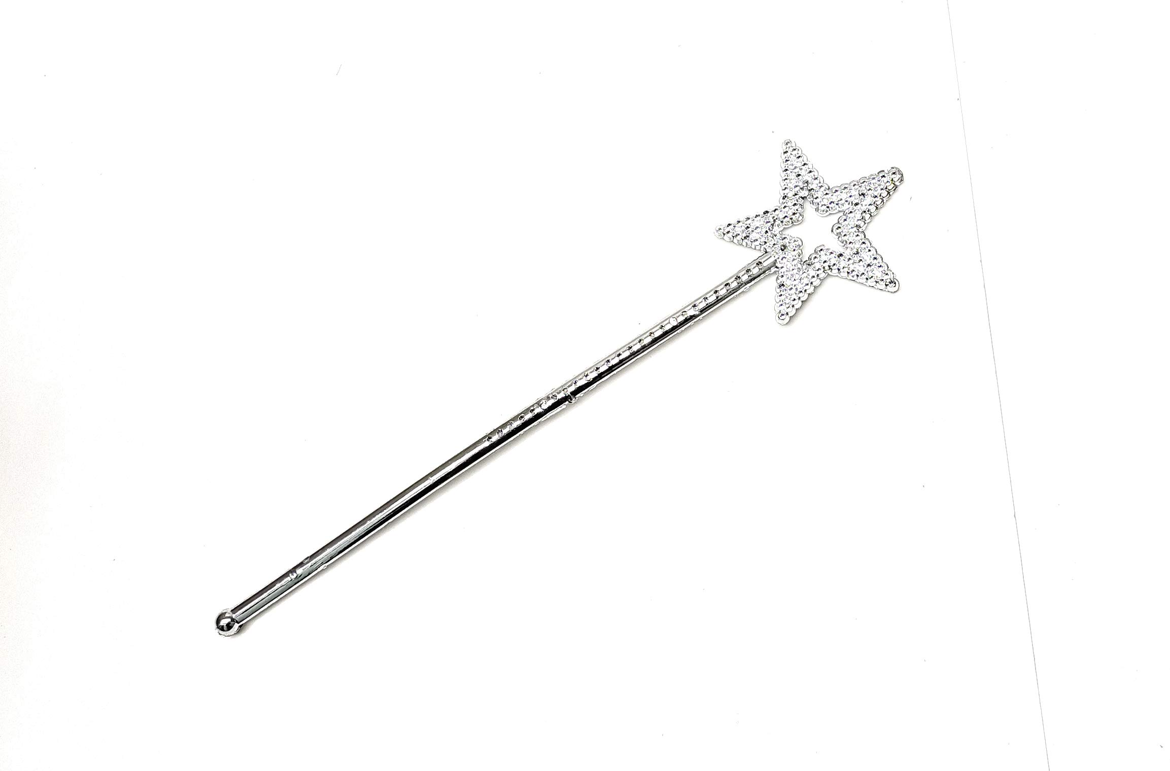 JAGMOOLYA Products Girls/Kids Costume Props (Crown, Star Butterfly) Styles Magic Wand Princess Angel Fairy Wands Sticks Birthday Party, Wedding (Silver) (1Pcs Star & 1Pcs Crown & 1Pcs Butterfly) 2