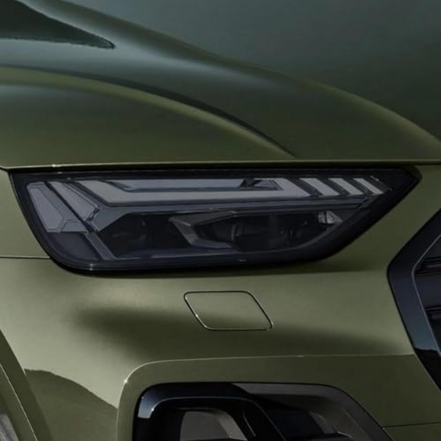 Car Headlight Protective Film for Audi Q5 Sq5 Facelift 2021 Smoked Transparent TPU Sticker