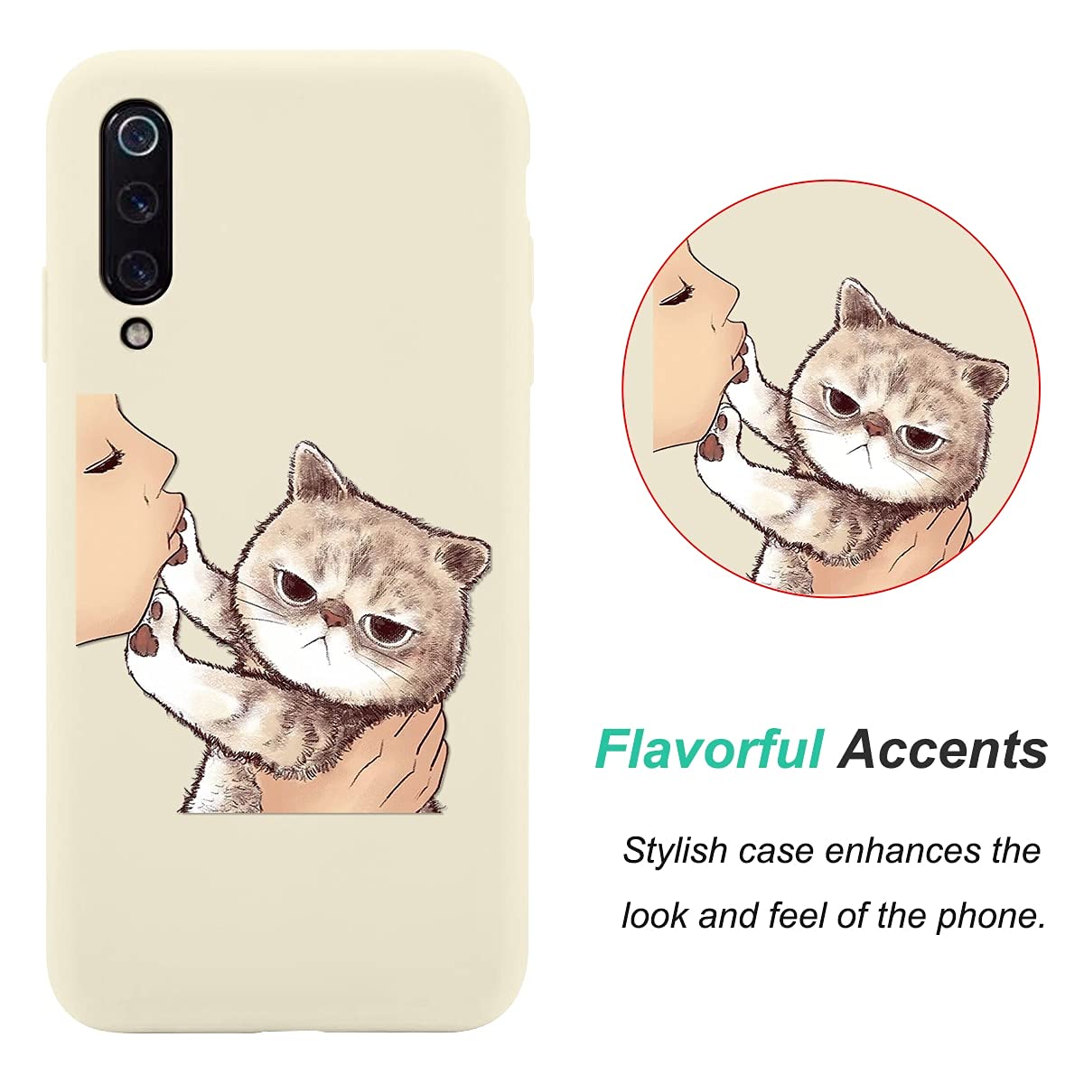Yoedge per Xiaomi Redmi 9C 6,53 Cover, Bianca Custodia