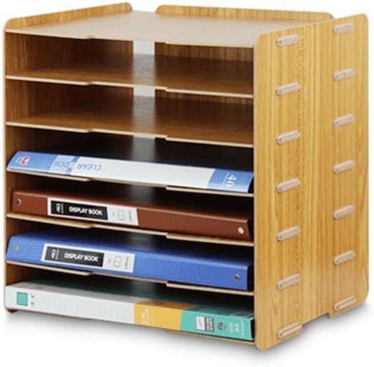 File Cabinet File Cabinets Drawer Type Wooden Korean Style 6-Layer A4 Document Shelf File Box Office Classification Storage Cabinets,C